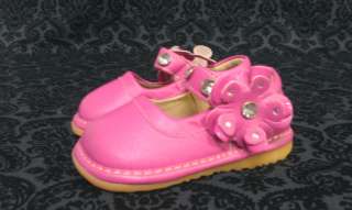 Girls Squeaky Shoes Ht Pink Crystals 4 5 6 7 8 leather  