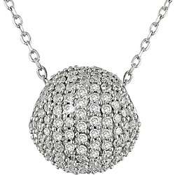 14k Gold 1ct TDW Diamond Pave Ball Necklace (H I J, I1 I2)   