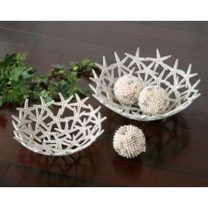   Starfish Decorative Items in Antique White Bowls