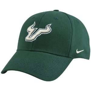 Nike South Florida Bulls Green Swoosh Flex Fit Hat  Sports 