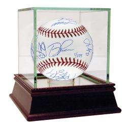   Sports Autographed 2007 Boston Red Sox Team World Series Baseball