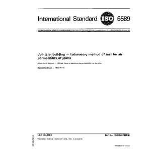 ISO 65891983, Joints in building    Laboratory method of test for air 