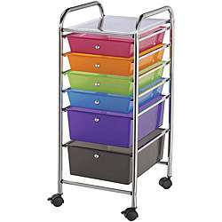 Multi color 6 drawer Storage Cart  