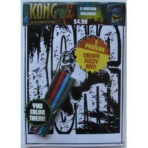  Kong 8th Wonder of the World Kong Roar Fuzzy Art 2 Sheets 