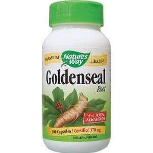  Natures Way Goldenseal Root 570 mg 100 capsules Health 