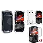 White Snap On Case Skin+Privacy LCD Guard Film for Blackberry Bold 