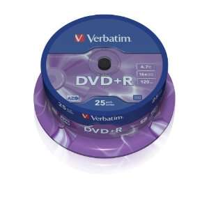  Verbatim 43500 16X Dvd+R 4.7Gb (Spindle Pack Of 25 
