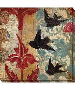 Judy Paul Black Birds Wrapped Canvas Art  