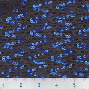  48 Wide Navy Open Cotton Mesh with Navy Sequins Fabric 