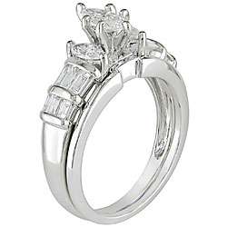 14k White Gold 1ct TDW Diamond Bridal Ring Set (G H, I1 I2 