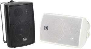 Home Audio Outdoor Speakers 4 woofer 3 way pair black or white  