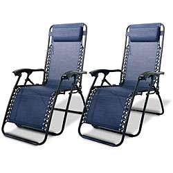 Zero Gravity Chairs   Blue (Pack of 2)  