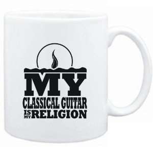  Mug White  my Classical Guitar is my religion 