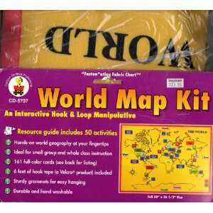  World Map Kit   Fabric Chart Toys & Games
