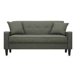 Portfolio Ellie Charcoal Gray Linen Sofa  