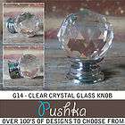Pushka Crystal Glass Handle Door Knob Cabinet Cupboard