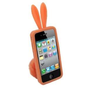   Silicone Skin Case With Stand For iPhone 4 Cell Phones & Accessories