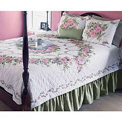 Donna Dewberry Bed Of Roses Quilt Cross Stitch Kit  