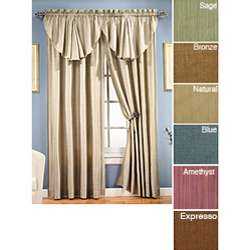 Faux Silk Reflections Window Fluted Valance Set  