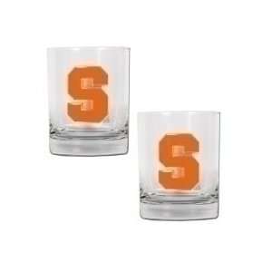  Syracuse Orange Logo 2pc Rocks Glass Set Sports 