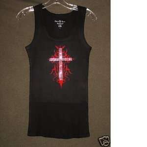  Women s Red and Black Cross Tank 