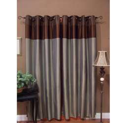 Venice Banded Grommet Top Curtain Panel Pair (50 in. x 84 in 