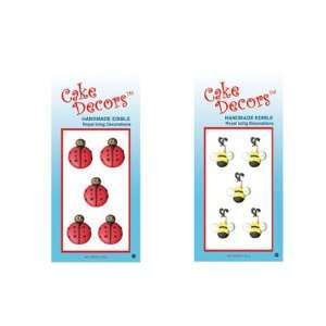 Cake Decors Bugs Theme   6 Pack Assortment  Grocery 