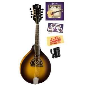   Style Mandolin Bundle with Tuner, Strings, Picks, and Polishing Cloth