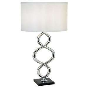    Possini Euro Design Chrome Helix Table Lamp