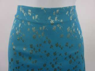 PIAZZA SEMPIONE Blue Green Floral Print Pants Sz 44  