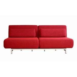  Anise Red Fabric Convertible Sofa/BedLK06 2 D 06 