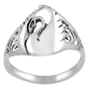  Sterling Silver Swan Ring Jewelry