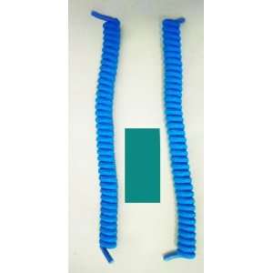  Teal 30 Coil Elastic Shoelaces