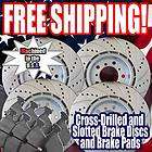 FITS TOYOTA CAMRY V6 92 96 F/R DRILLED SLOTTED BRAKE ROTORS + CERAMIC 