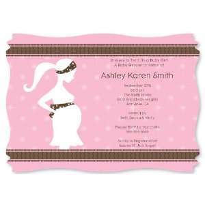   Personalized Baby Shower Invitations With Squiggle Shape Toys & Games