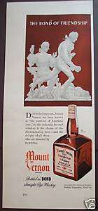 1941 Mount Vernon Straight Rye Whiskey vintage ad  
