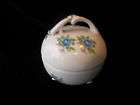 ROUND PORCELAIN 3 LEGGED TRINKET BOX WITH LID   MADE IN JAPAN