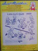 EMBROIDERY IRON ON TRANSFER PATTERNS LITTLE GIRL QUILT  