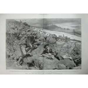   1894 Grouse Shooting Scotland Poachers Corn Birds Art