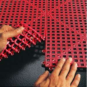 Dri Dek Red Vinyl Interlocking Drainage Floor Tile 12 x 12   9/16 