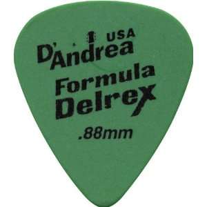  DAndrea Delrex Delrin Guitar Picks One Dozen Green .88MM 