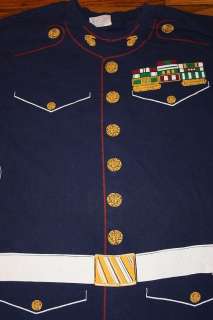   XL * vtg 80s 1985 USMC uniform costume T SHIRT * novely marines  
