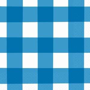 Blue Gingham Luncheon Napkins (16 per package)
