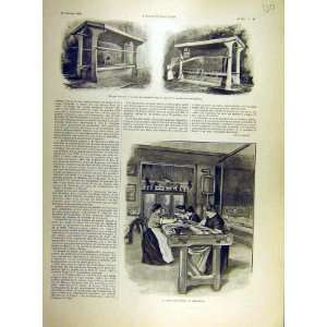   1904 Tapestry Loom Restoration Factory Gobelins Print