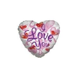  36 I Love You Large White Melted Heart   Mylar Balloon 