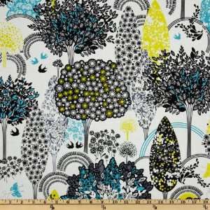  44 Wide Lemon Grove Trees White Fabric By The Yard Arts 