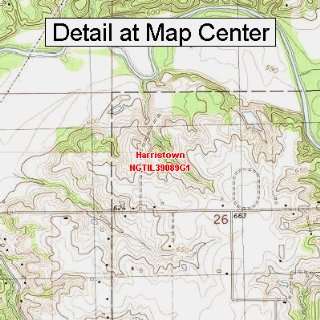 USGS Topographic Quadrangle Map   Harristown, Illinois (Folded 