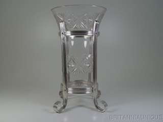 BEAUTIFUL French Christofle & Cut Baccarat Crystal Vase *** LOVELY 