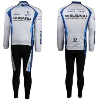 Cycling Bike Sports Wear Bicycle Long Sleeve Clothing Set White Jersey 