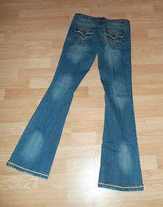 Industrial Cotton Juniors Ladies Blue Denim Jeans Size 3 Worn Look 